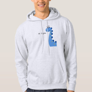 Cute Blue Dinosaur - Custom Name Sophia Hoodie