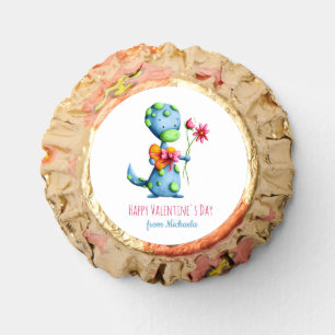 Cute Blue Dinosaur Kids Valentine's Day Reese's Peanut Butter Cups