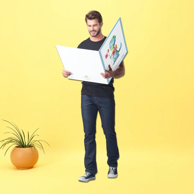 Cute Blue Dinosaur Valentine's Day Card (Creator Uploaded)