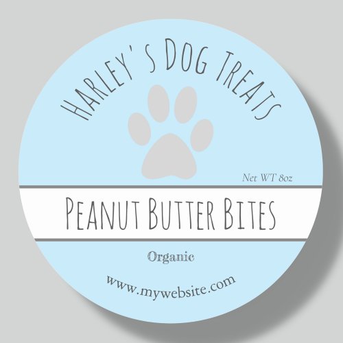 Cute Blue  Dog Treat Business Labels