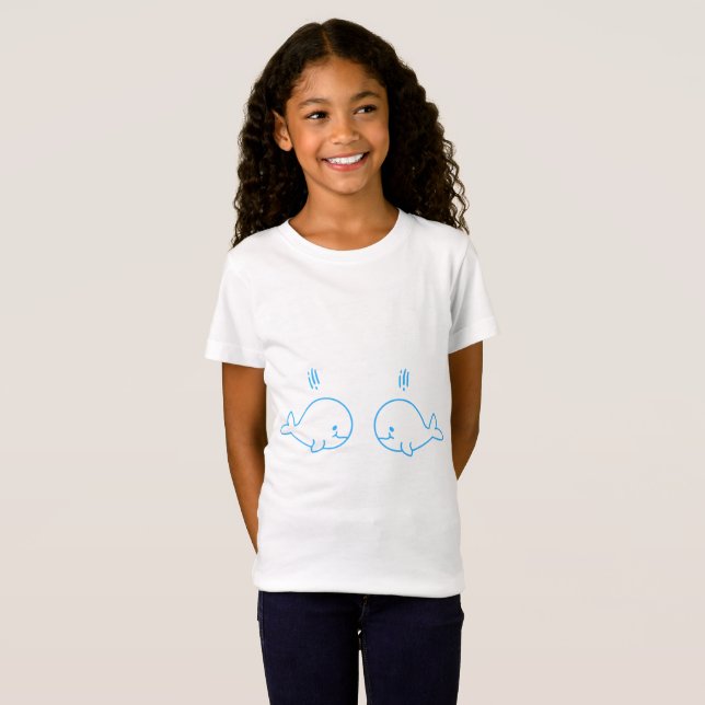 Cute Blue Dolphin T-Shirt (Front Full)