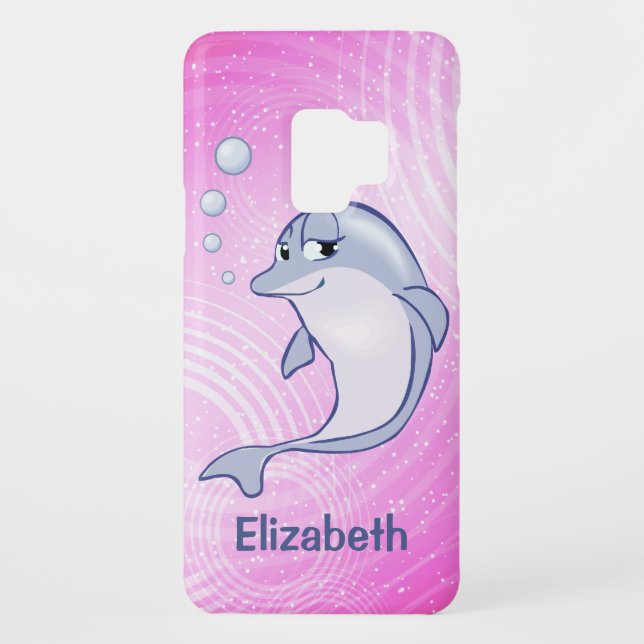 Cute Blue Dolphin To Personalize Case-Mate Samsung Galaxy Case (Back)