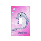 Cute Blue Dolphin To Personalize Light Switch Cover (Front)