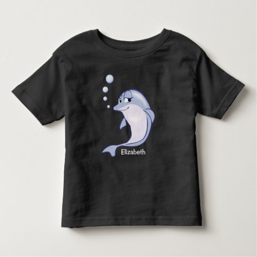 Cute Blue Dolphin To Personalize Toddler T_shirt