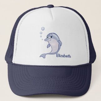 Cute Blue Dolphin To Personalize Trucker Hat
