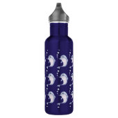 Cute Blue Dolphins Pattern Stainless Steel Water Bottle (Right)