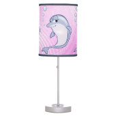 Cute Blue Dolphins Pattern Table Lamp (Front)