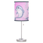 Cute Blue Dolphins Pattern Table Lamp (Left)