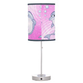 Cute Blue Dolphins Pattern Table Lamp (Back)
