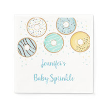 Cute Blue Donut Baby Sprinkle Napkins