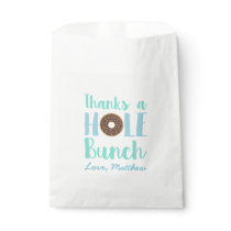 Cute Blue Donut Thanks A Hole Bunch Birthday Favor Bag