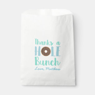 Cute Blue Donut Thanks A Hole Bunch Birthday Favor Bag