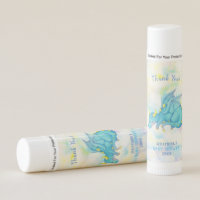 Cute Blue Dragon Baby Shower Favor Lip Balm