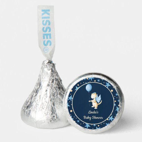 Cute Blue Dragon Baby Shower Hersheys Kisses