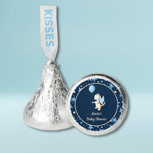 Cute Blue Dragon Baby Shower Hershey®'s Kisses® (Creator Uploaded)