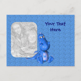 Cute Blue Dragon Photo Postcard