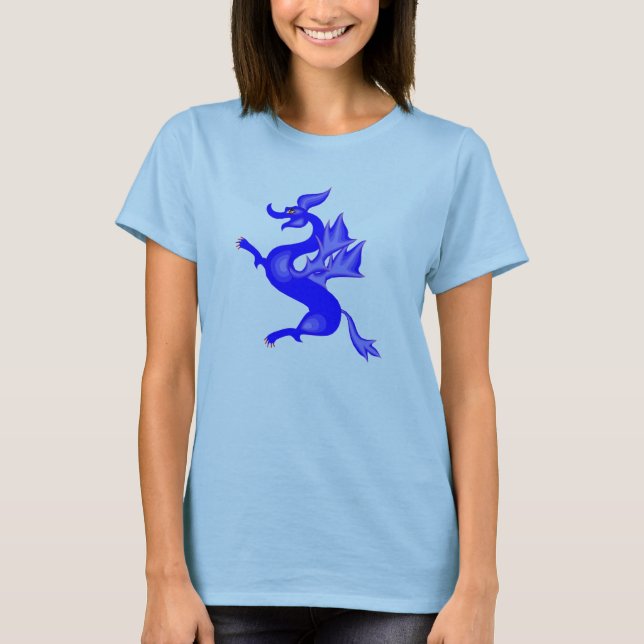 Cute Blue Dragon T-Shirt (Front)