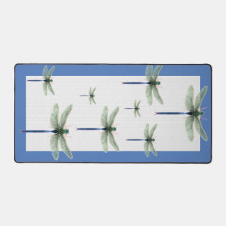 Cute Blue Dragonfly Desk Mat