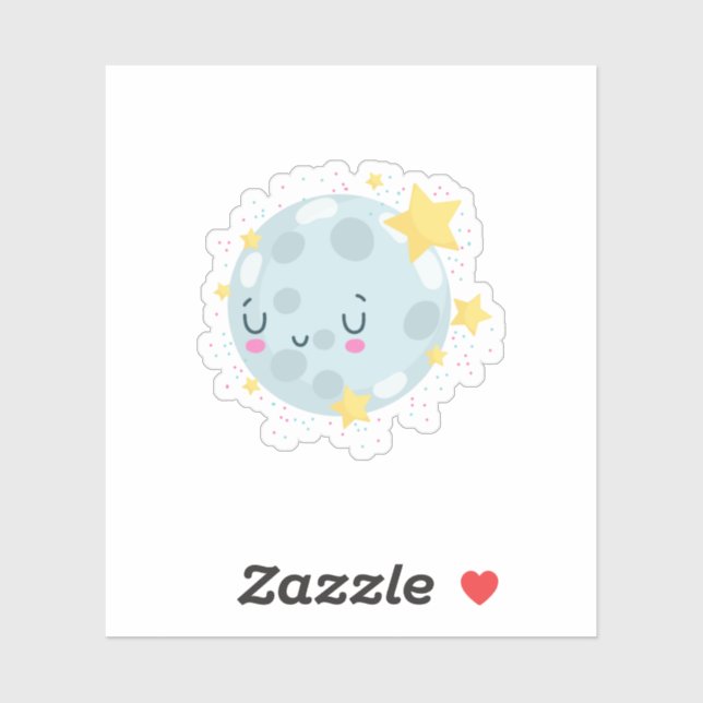 Cute Blue Earth Sticker (Sheet)