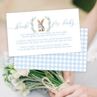 Cute blue Easter bunny book for baby shower