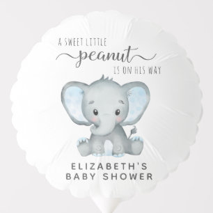 Cute Blue Elephant Baby Boy Shower Balloon