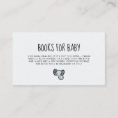 Cute blue elephant baby shower book request card (Front)