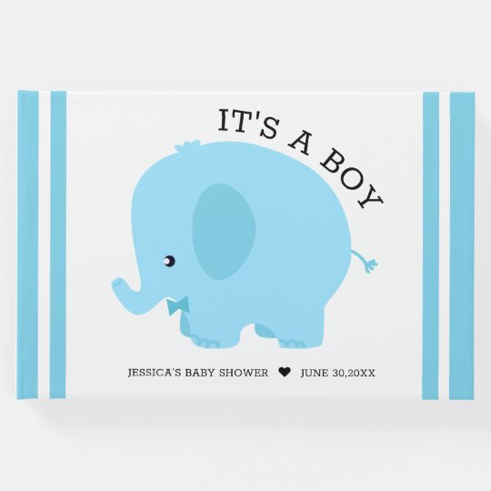 elephant baby shower guest book