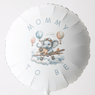 Cute Blue Elephant Baby Shower Mommy Balloon