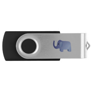 Cute Blue Elephant Flash Drive