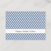 Cute Blue Elephant Shower Diaper Raffle Ticket Enclosure Card (Back)