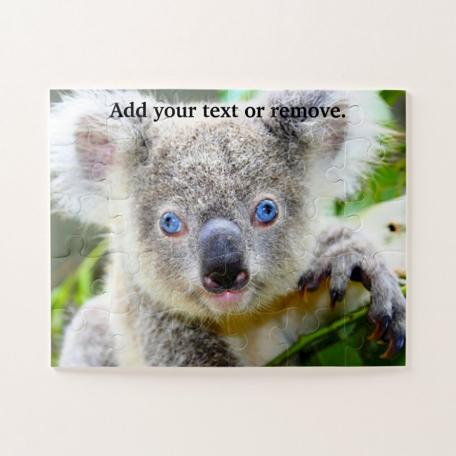 Cute blue eyed koala bear marsupial, Australia, Jigsaw Puzzle (Horizontal)