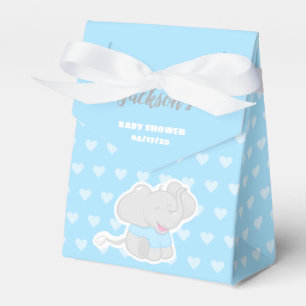 Cute Blue Favor Box with Elephant