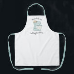 Cute Blue Floral Bakery Cake Mixer Apron<br><div class="desc">A cute bluek cake mixer with flowers decorates this bakery kitchen apron. Personalize it with your name and business information. Designed for you by Blackberry Boulevard.</div>