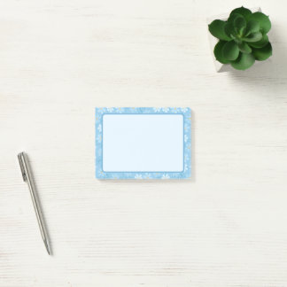 Cute Blue Floral Post It Notes
