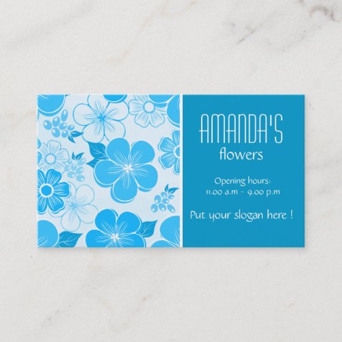 Cute blue flowers Business Card