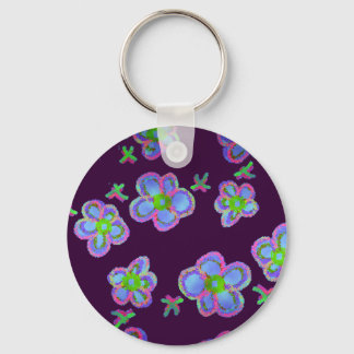 Cute Blue Flowers! Keychain