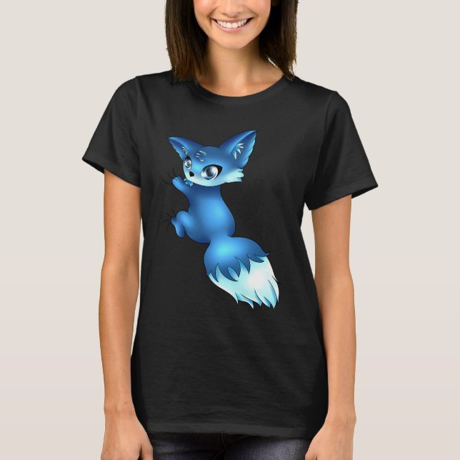 Cute Blue Fox,   Animals T-Shirt (Front)
