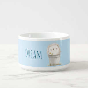 Cute Blue Garden Hedgehog Bowl