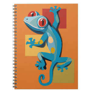 Cute Blue Gecko Reptile Lovers Notebook