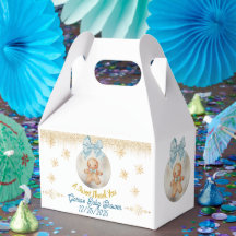 Cute blue Gingerbread boy Bauble Baby Shower