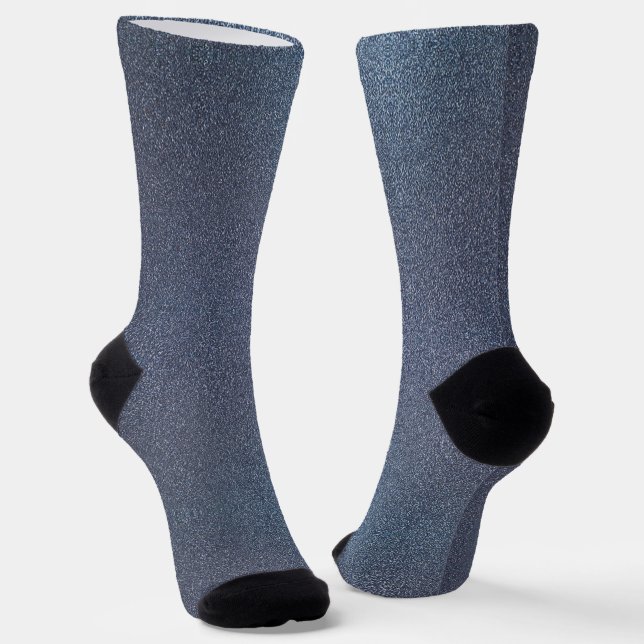 Cute blue glitter socks (Angled)