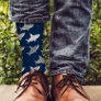Cute Blue Gray Shark Pattern Socks