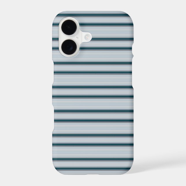 Cute blue gray stripes iPhone case (Back)