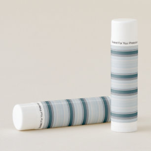 Cute blue gray stripes lip balm