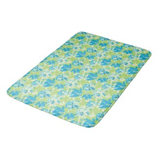 Cute blue green seamless lily floral