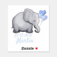 Cute Its a Boy Blue Baby Announcement Stickers, Zazzle