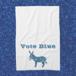 Cute Blue Heart Donkey VOTE BLUE Kitchen Towel<br><div class="desc">Cute blue heart donkey - VOTE BLUE!</div>