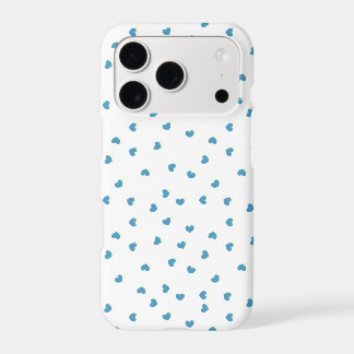 Cute Blue Hearts Minimal Iphone 18 Pro Case