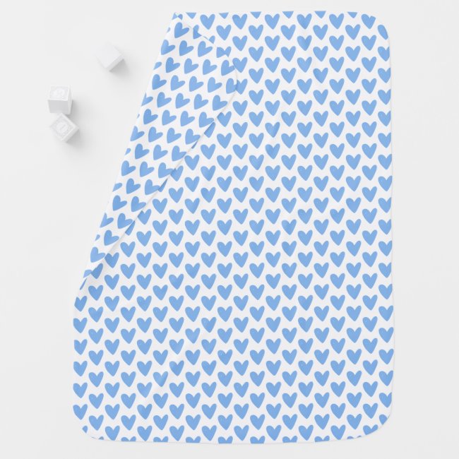 Cute Blue Hearts Pattern
