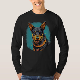 Cute Blue Heeler Dog on Australian Cattle Dog 2 T-Shirt